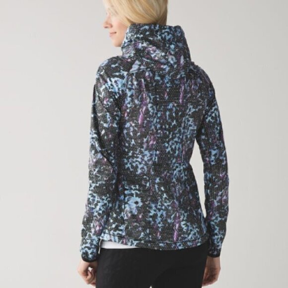 Lululemon | Back Pack It Jacket Floral Sport Tranquil Blue Zip Up Hoodie Size 8 - Picture 16 of 16